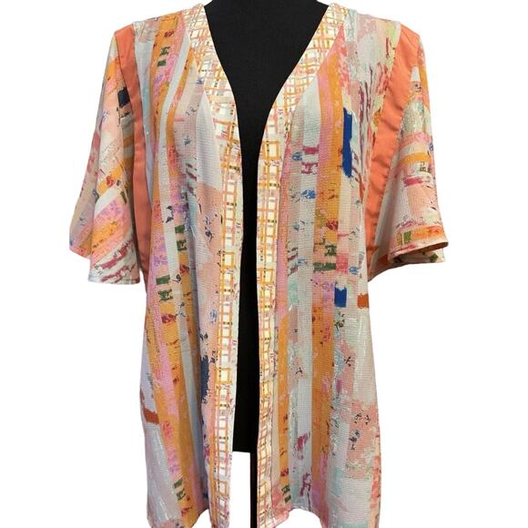 Anthropologie Floreat Blouse OSFA Open Kimono Cardigan Cottage Core Whimsical - Picture 1 of 8